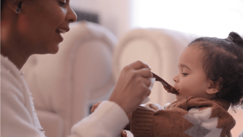 Feeding baby